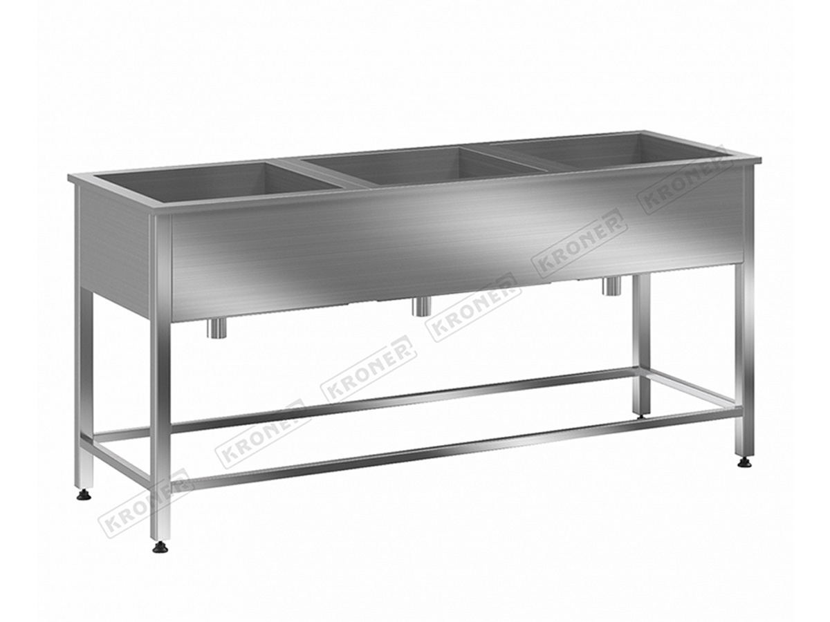 KRONER Ванны моечные трехсекционные ВМП-3/400