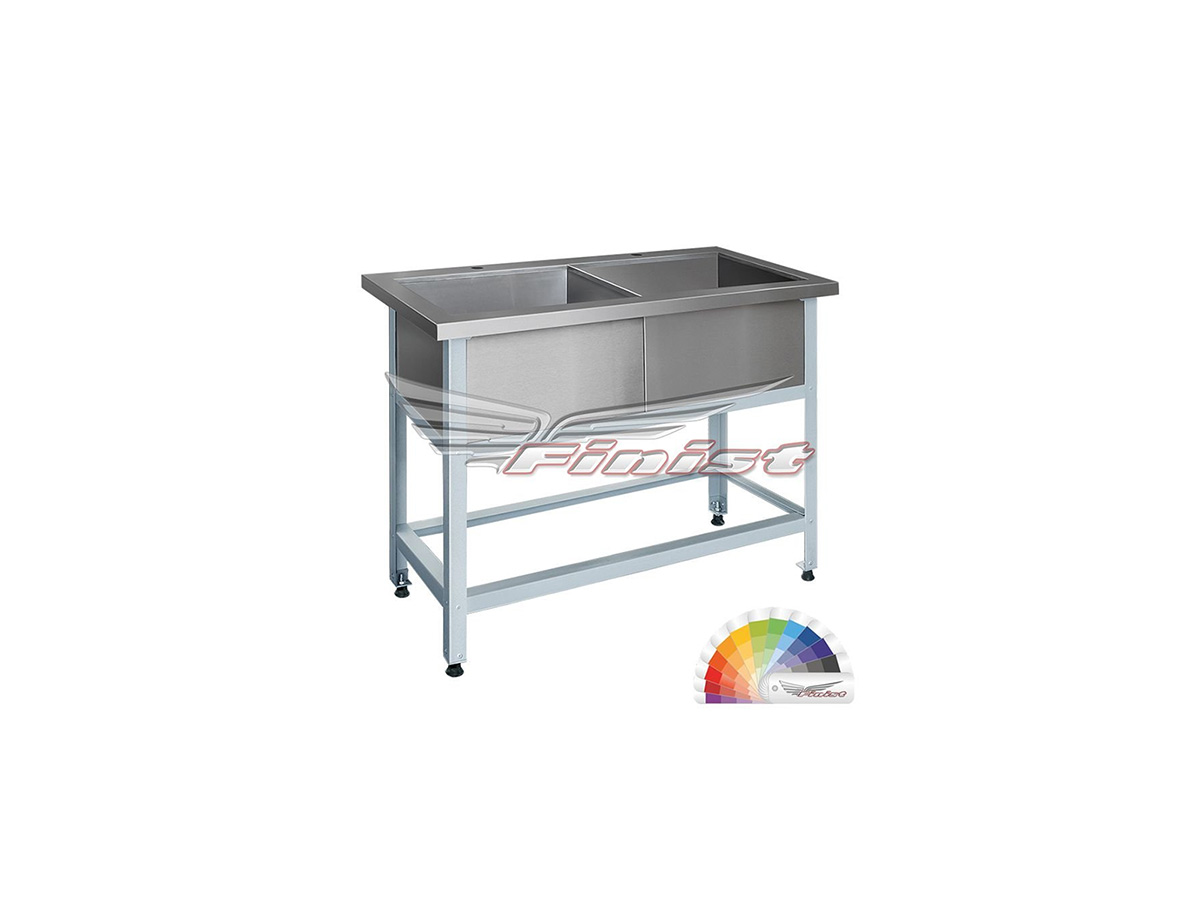 ВАННА МОЕЧНАЯ FINIST ВМБ-2/1000*600*850, СВАРНАЯ ДВУХСЕКЦИОННАЯ, НЕРЖАВЕЮЩАЯ СТАЛЬ, КАРКАС-УГОЛОК КРАШ.