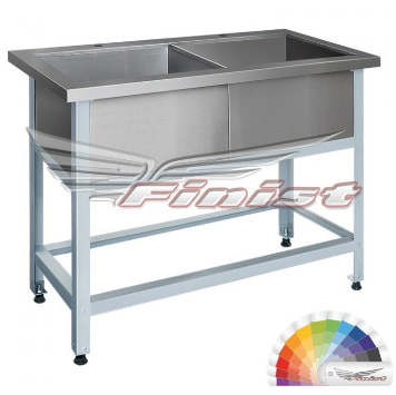 ВАННА МОЕЧНАЯ FINIST ВМБ-2/1600*700*850, СВАРНАЯ ДВУХСЕКЦИОННАЯ, НЕРЖАВЕЮЩАЯ СТАЛЬ, КАРКАС-УГОЛОК КРАШ.