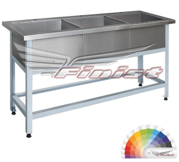 ВАННА МОЕЧНАЯ FINIST ВМБ-3/1500*600*850, СВАРНАЯ ТРЕХСЕКЦИОННАЯ, НЕРЖАВЕЮЩАЯ СТАЛЬ, КАРКАС-УГОЛОК КРАШ.