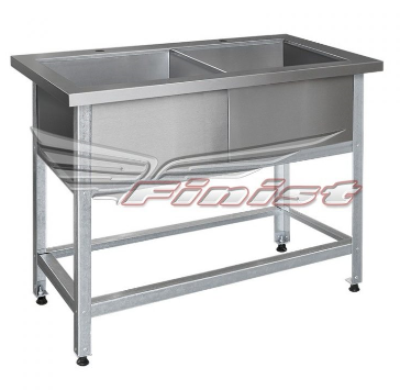 ВАННА МОЕЧНАЯ FINIST ВМЛ-2/1000*500*850, СВАРНАЯ ДВУХСЕКЦИОННАЯ, НЕРЖАВЕЮЩАЯ СТАЛЬ, КАРКАС-УГОЛОК ОЦИНК.