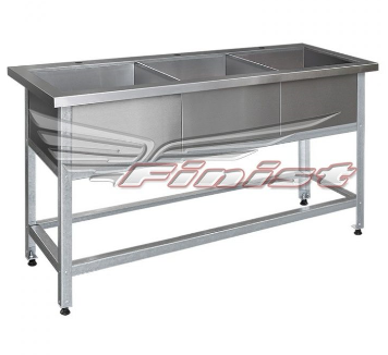 ВАННА МОЕЧНАЯ FINIST ВМЛ-3/1900*700*850, СВАРНАЯ ТРЕХСЕКЦИОННАЯ, НЕРЖАВЕЮЩАЯ СТАЛЬ, КАРКАС-УГОЛОК ОЦИНК.