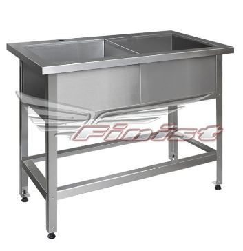 ВАННА МОЕЧНАЯ FINIST ВМН-2/1400*700*850, СВАРНАЯ ДВУХСЕКЦИОННАЯ, НЕРЖАВЕЮЩАЯ СТАЛЬ, КАРКАС-УГОЛОК НЕРЖ.