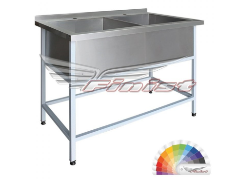 ВАННА МОЕЧНАЯ FINIST ВМЭ-2/1000*600*850, СВАРНАЯ ДВУХСЕКЦИОННАЯ, НЕРЖАВЕЮЩАЯ СТАЛЬ, КАРКАС-ТРУБА КРАШ.