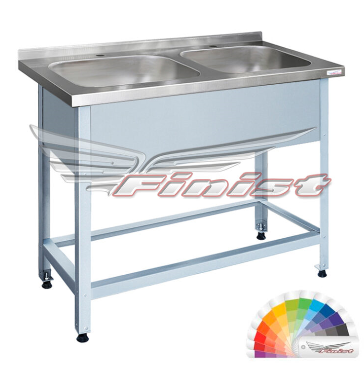 ВАННА МОЕЧНАЯ ВМБЦ-2-1550*700 FINIST, М/О 700*500*400, ЦЕЛЬНОТЯНУТАЯ ДВУХСЕКЦИОННАЯ, НЕРЖАВЕЮЩАЯ СТАЛЬ, КАРКАС-УГОЛОК КРАШ.