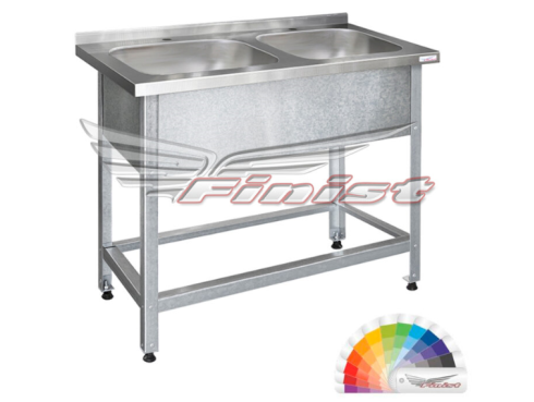 ВАННА МОЕЧНАЯ ВМЛЦ-2-1200*700 FINIST, М/О 500*500*300, ЦЕЛЬНОТЯНУТАЯ ДВУХСЕКЦИОННАЯ, НЕРЖАВЕЮЩАЯ СТАЛЬ, КАРКАС-УГОЛОК ОЦИНК.