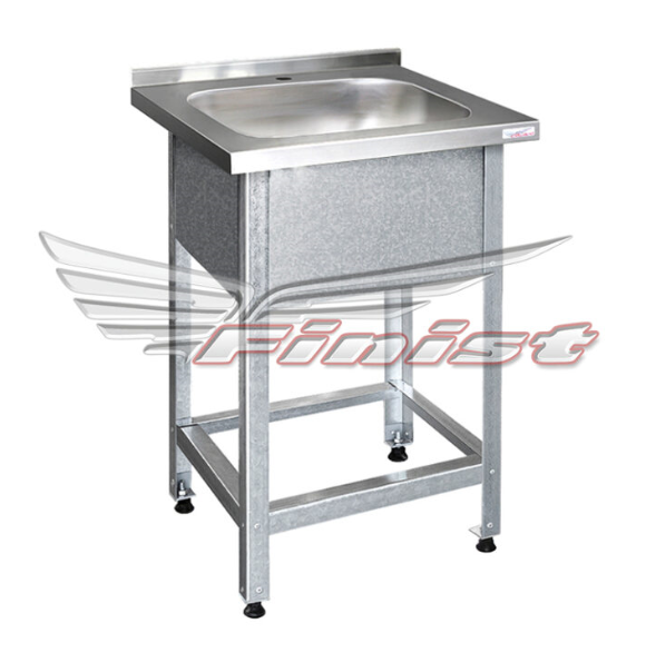 ВАННА МОЕЧНАЯ ВМЛЦ-1-600*500 FINIST, М/О 500*400*250, ЦЕЛЬНОТЯНУТАЯ ОДНОСЕКЦИОННАЯ, НЕРЖАВЕЮЩАЯ СТАЛЬ, КАРКАС-УГОЛОК ОЦИНК.