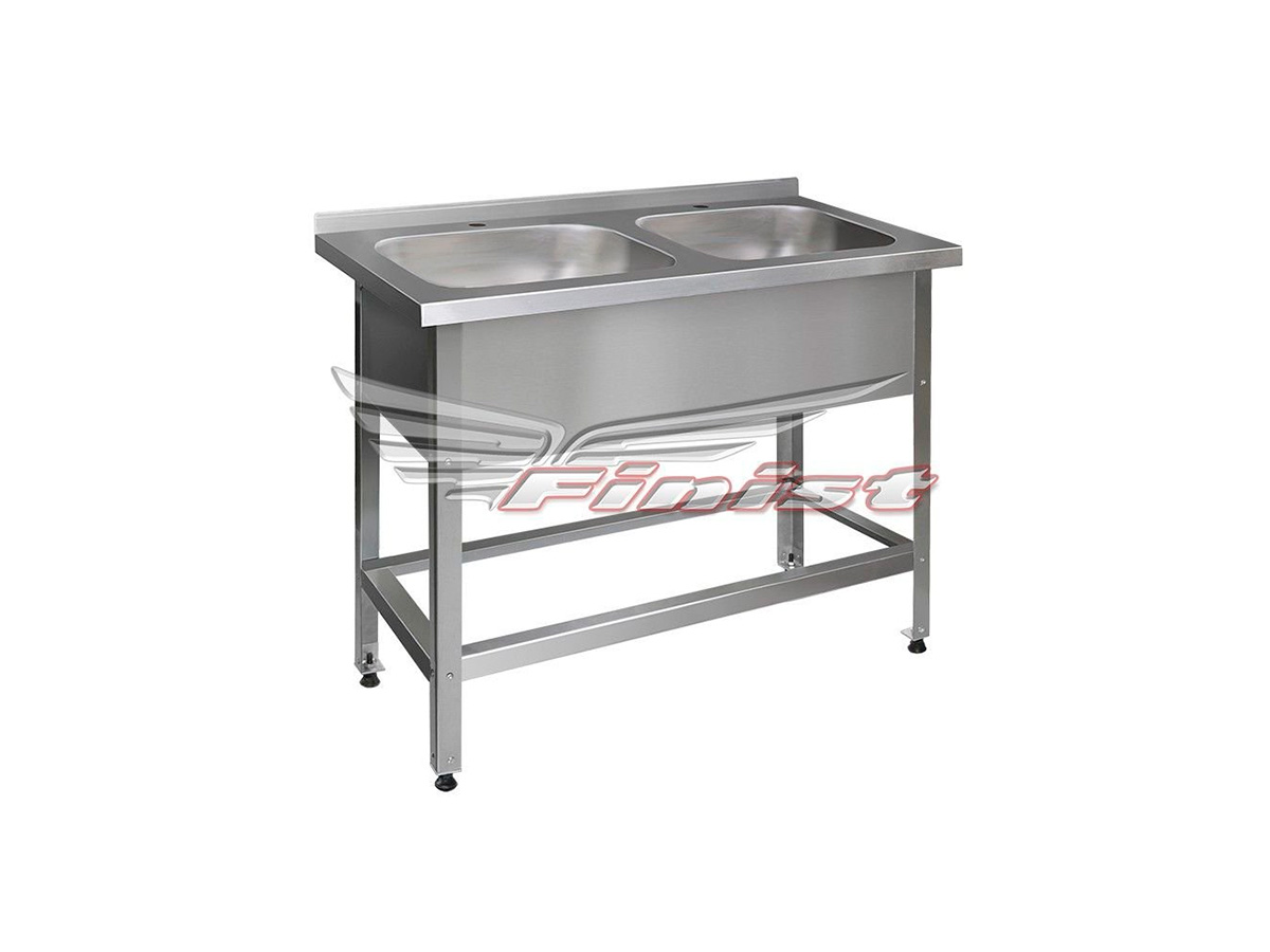 ВАННА МОЕЧНАЯ ВМНЦ-2-1400*700 FINIST, М/О 500*500*250, ЦЕЛЬНОТЯНУТАЯ ДВУХСЕКЦИОННАЯ, НЕРЖАВЕЮЩАЯ СТАЛЬ, КАРКАС-УГОЛОК НЕРЖ.