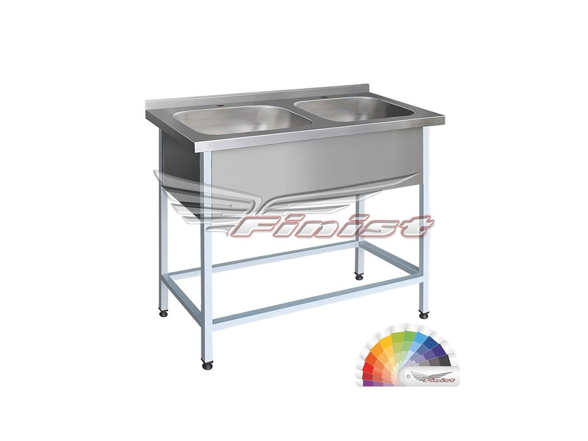 ВАННА МОЕЧНАЯ ВМЭЦ-2-1200*700 FINIST, М/О 500*500*300, ЦЕЛЬНОТЯНУТАЯ ДВУХСЕКЦИОННАЯ, НЕРЖАВЕЮЩАЯ СТАЛЬ, КАРКАС-ТРУБА КРАШ.