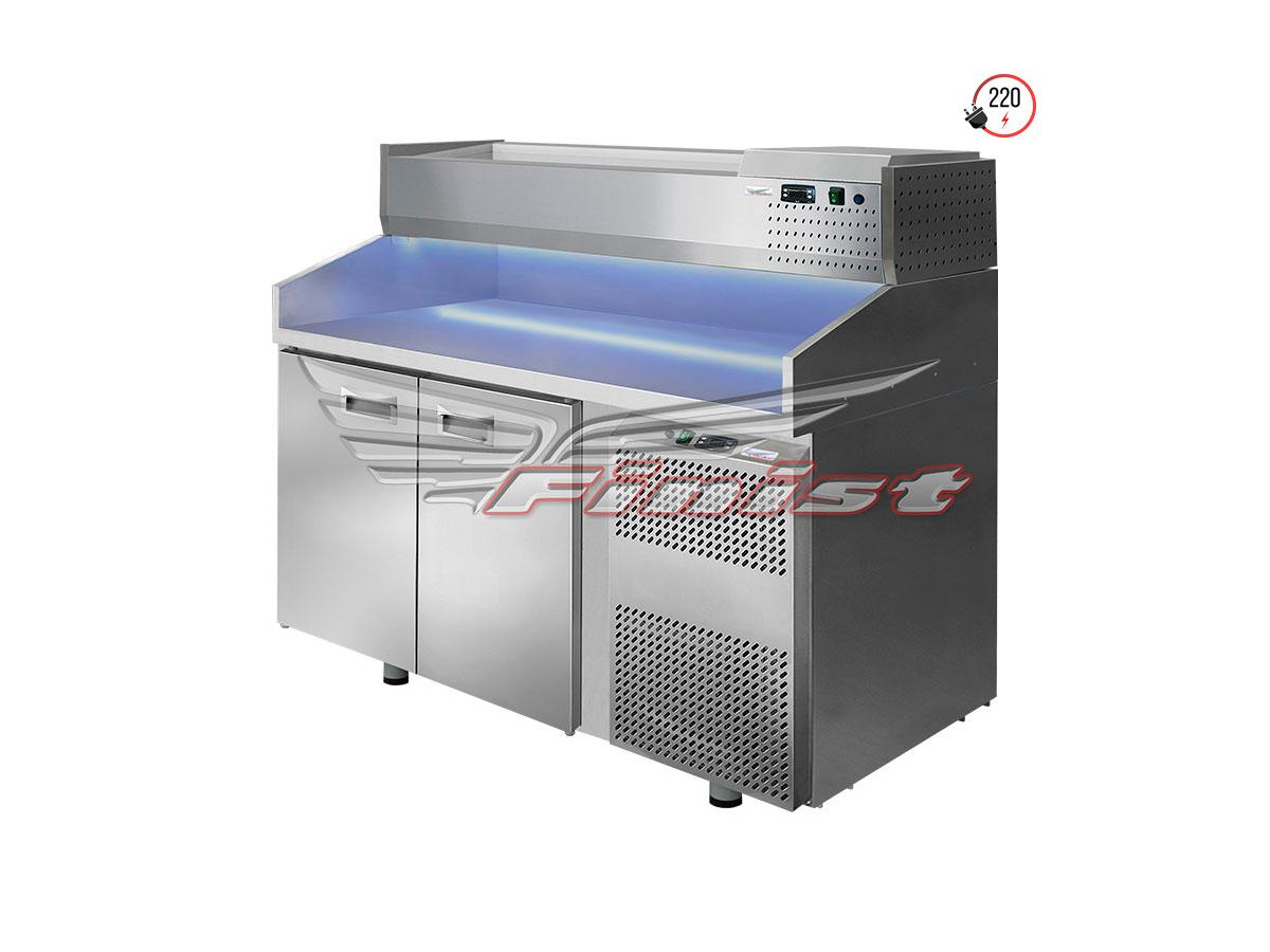 Среднетемпературный холодильный стол для пиццы СХСНПЦГ - 700 - 2, 2 двери